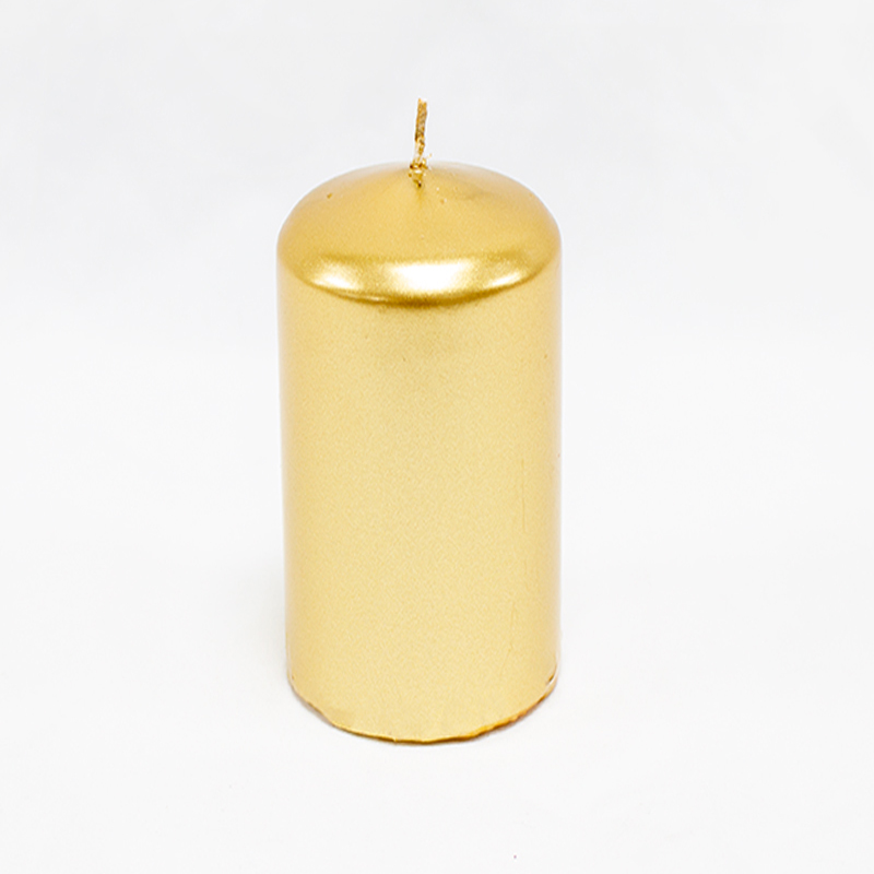 Vela Pilar 5 x10cm Ouro